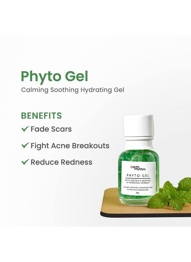 Phyto Gel With Centella Asiatica & Horsetail Extract | Fade Scars | Fight Acne Breakouts | Heals & Hydrates Skin | Oily & Sensitive Skin For Men & Women - 50 Ml