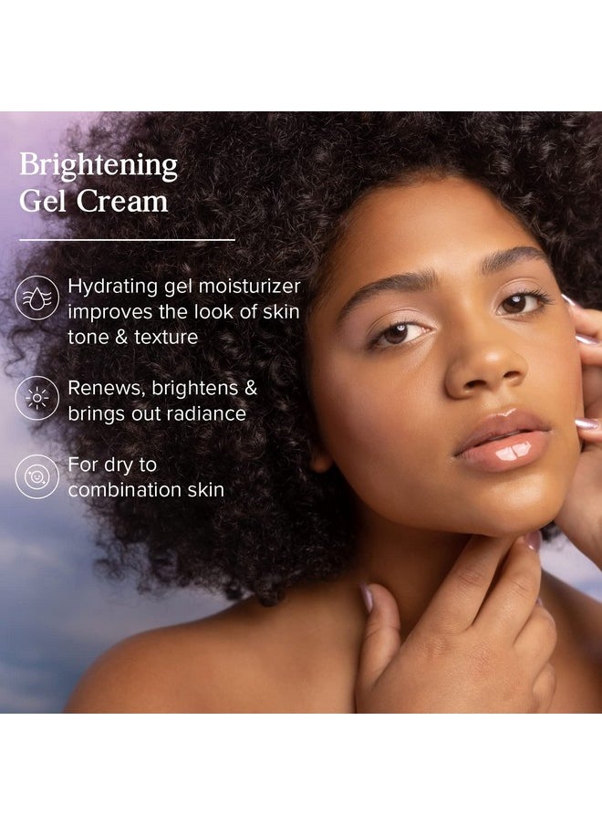 Aura Glow Facial Moisturizer, Brightening Gel Cream, Dry Combination Skin Care, Hypoallergenic, Renews & Firms Skin’S Appearance, Adds Radiance W/Bakuchiol & Clear Quartz, Vegan 1.9Oz