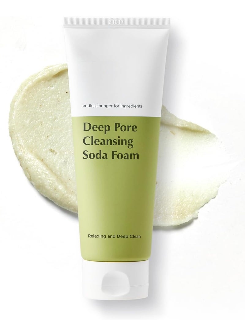 Deep Pore Cleansing Soda Foam Daily Face Wash Non Irritating With Vitamin C Chamomile For Women And Men Korean Skin Care 5.0 Fl Oz (150Ml)