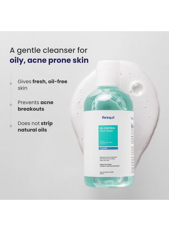 Oil Control Face Wash | Soap & Sulphate Free Face Wash With Zinc Pca | Controls Excessive Oil Production | For Oily Acne Prone Skin | 200 Ml