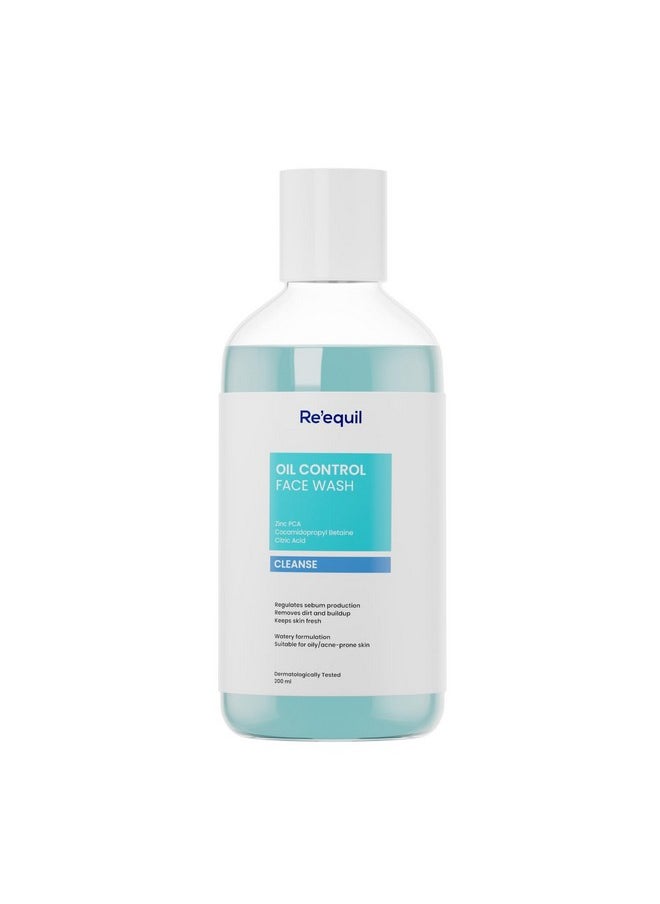 Oil Control Face Wash | Soap & Sulphate Free Face Wash With Zinc Pca | Controls Excessive Oil Production | For Oily Acne Prone Skin | 200 Ml