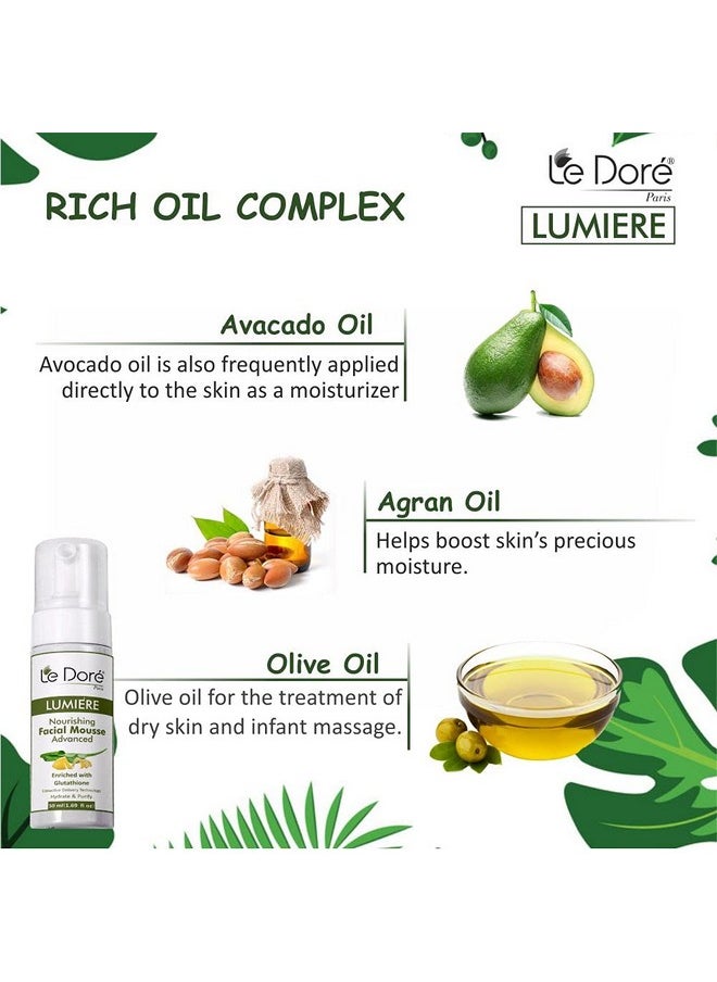 Lumiere Foaming Oil Cleanser Face Wash | Nourish & Cleanse | For Acne Prone Skin (50 Ml)