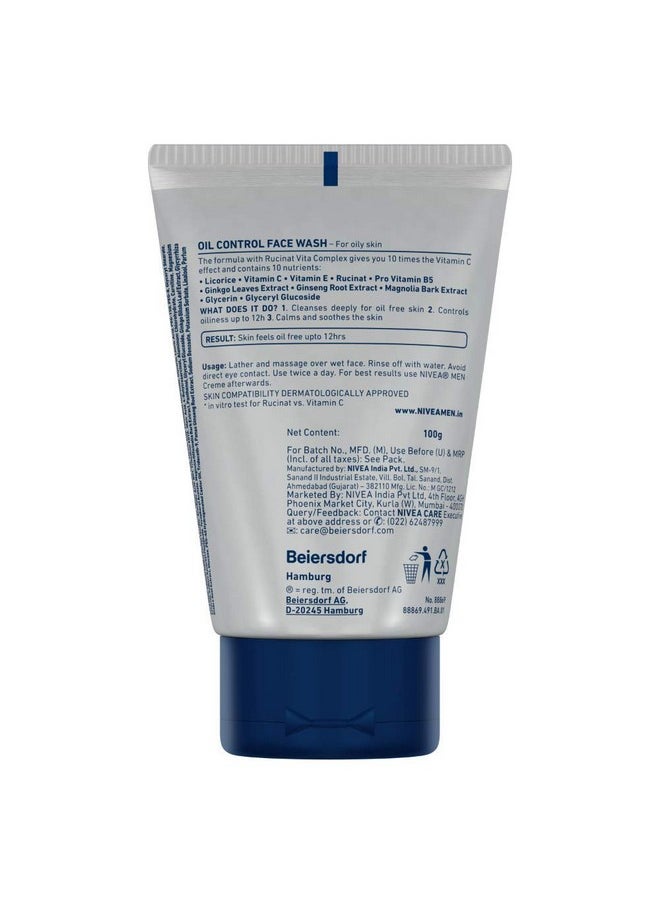 Oil Control Face Wash, 100Ml (Pack Of 3)
