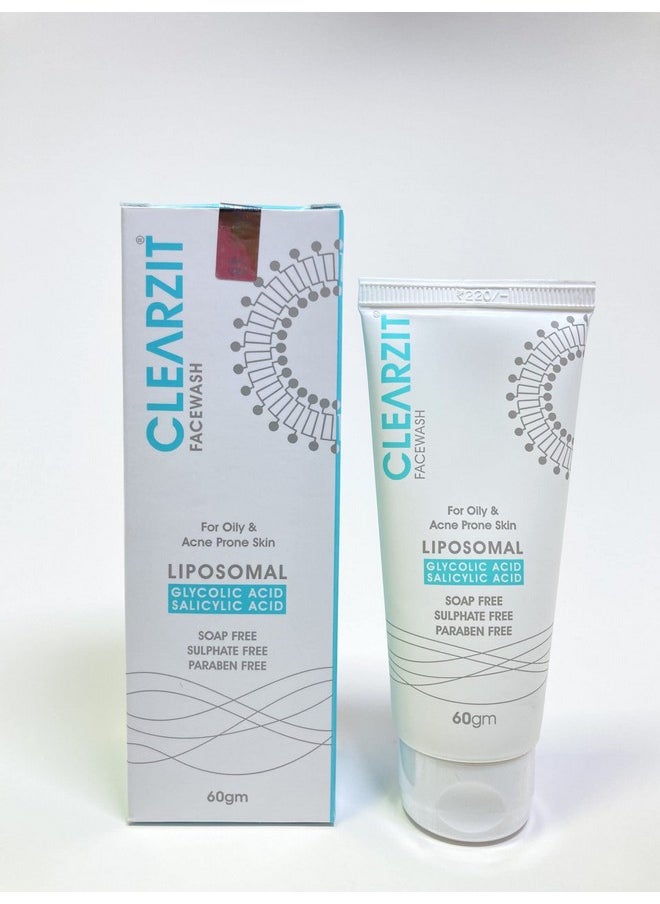 Clearzit Face Wash For Acne And Prone Skin, For Oil Control On Face, (Pack Of 2) ( 60 Gm )