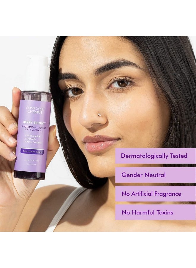 ® Niacinamide Face Wash | 100Ml | Pore Refining Brightening Cleanser, Facewash With Blueberry & Acaiberry Extracts For Women & Men, All Skin Types - Berry Bright (Pack Of 2)
