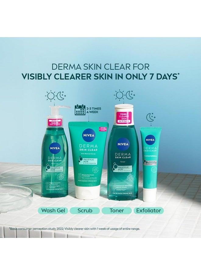 Derma Skin Clear Wash Gel (150Ml), Deep Cleansing Face Wash Gel, Salicylic Acid Face Wash Enriched With Niacinamide To Cleanse Pores And Remove Impurities