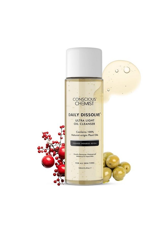 Cleanser | 100Ml | Face Wash, Cleanser For Oily Skin, Makeup Remover, Cleanser For Men & Women With Spf & Impurities For Soft & Glowing For All Skin, Natural Oil - Daily Dissolve