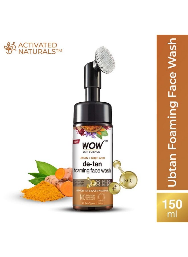 Ubtan Foaming Face Wash | Built In Brush For Deep Cleansing | Turmeric & Saffron | All Skin Types | Bright, Clear Skin | Paraben & Sulphates Free| Face Wash For Women & Men | 150 Ml
