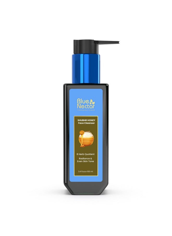 Ayurvedic Tan Removal Face Wash For Glowing Skin | Honey Aloe Vera Detan Face Wash For Dry Skin, Oily Skin And Combination Skin (8 Herbs, 100Ml)