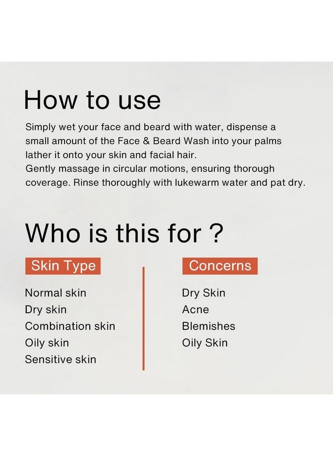 Activated Charcoal Detoxifying Face & Beard Wash For Men | Anti Pollution, Deep Pore Cleansing, Oil Control, Removes Dirt & Impurities | Suitable For Acne Prone Skin | For All Skin Types | Paraben & Sulphate Free | 100 Ml (Pack Of 1)