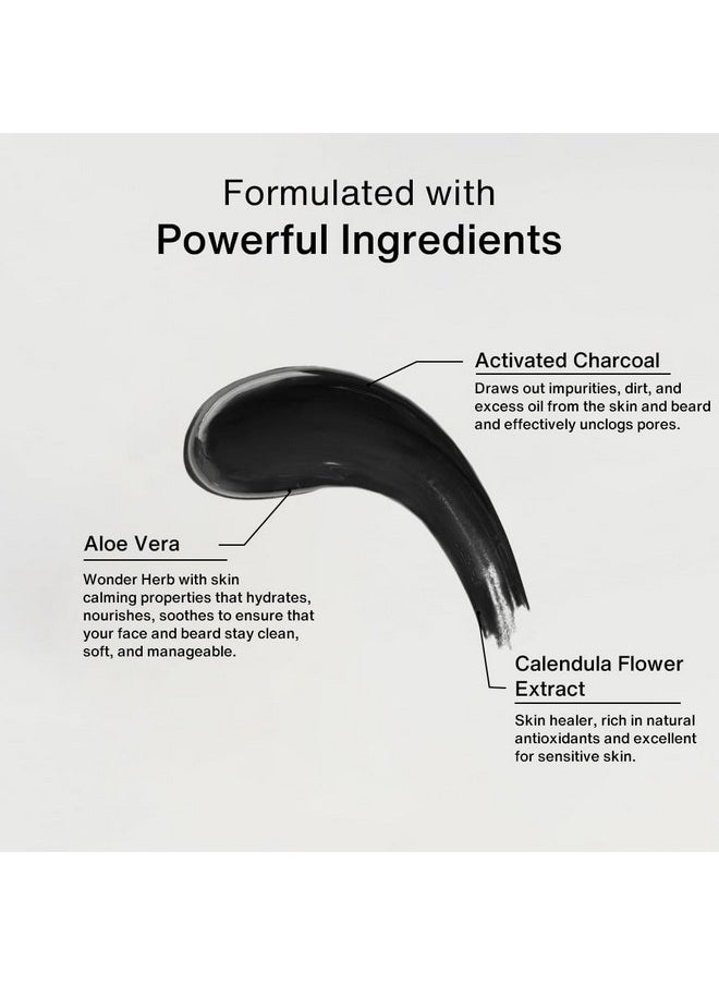 Activated Charcoal Detoxifying Face & Beard Wash For Men | Anti Pollution, Deep Pore Cleansing, Oil Control, Removes Dirt & Impurities | Suitable For Acne Prone Skin | For All Skin Types | Paraben & Sulphate Free | 100 Ml (Pack Of 1)