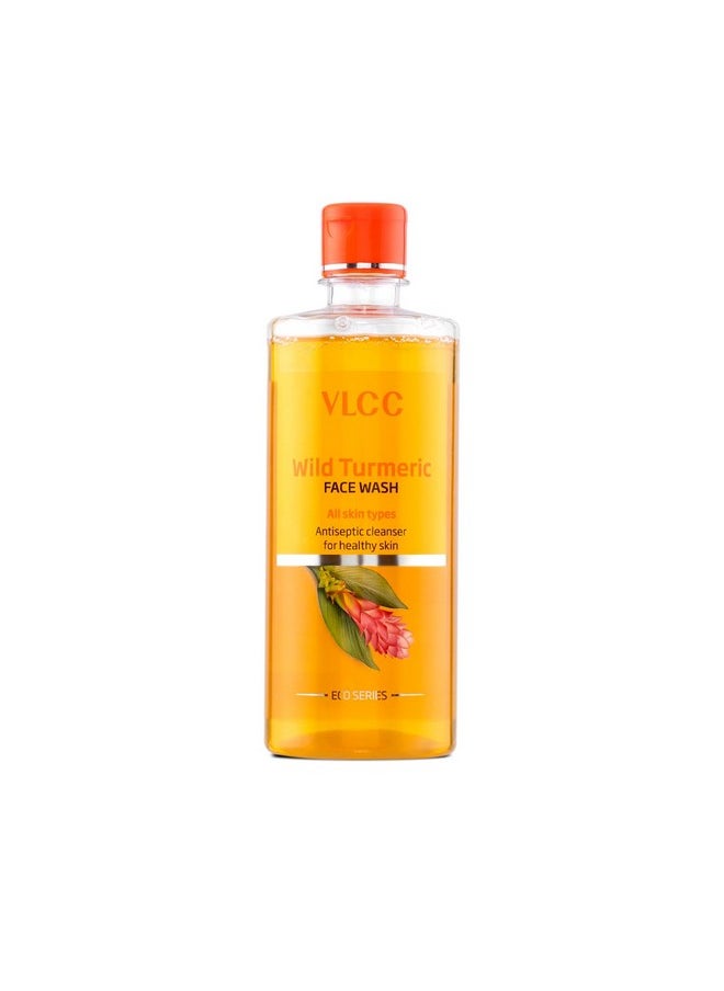 Wild Turmeric Face Wash - 500 Ml | Antiseptic Cleanser For Clear, Bright Skin | Fights Pollution | Cleanses Pores | Helps Prevent Skin Damage | Turmeric & Honey For Soft, Glowing Skin.