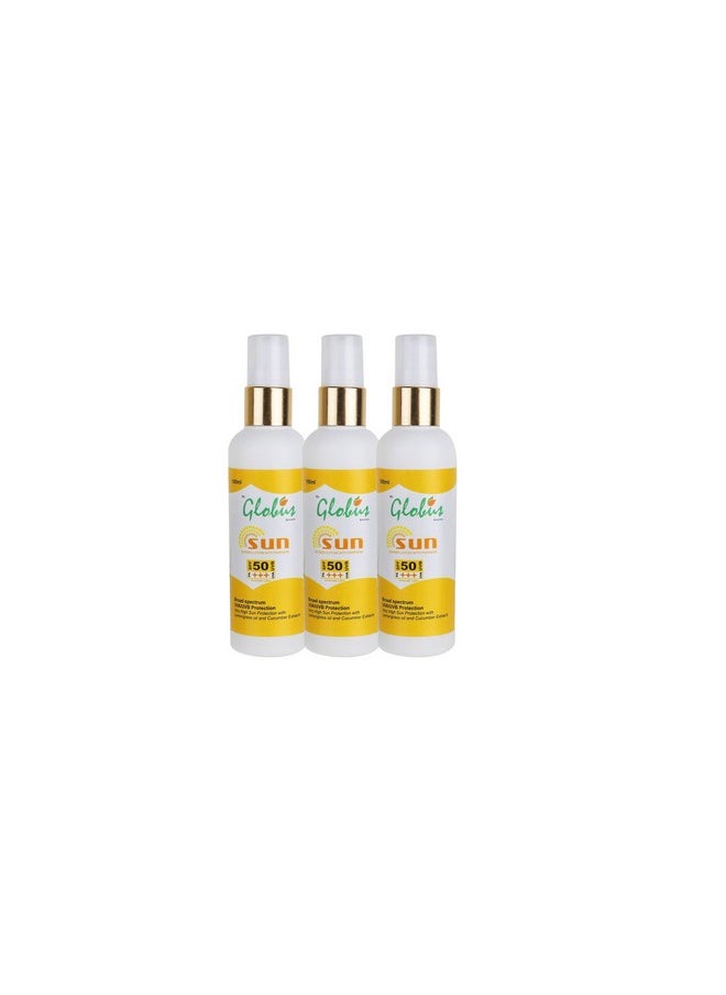 Spf 50 Pa+++ Sunscreen Lotion With Fairness - 100 Ml (Pack Of 3)