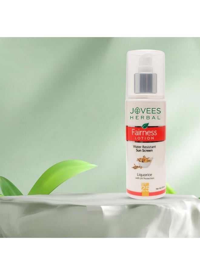 Herbal Sunscreen Fairness Spf 25 Lotion For Oily, Sensitive | Light Weight,Non Greasy, Quick Absorbing | Protects From Tanning & Uneven Skin Tone 200Ml