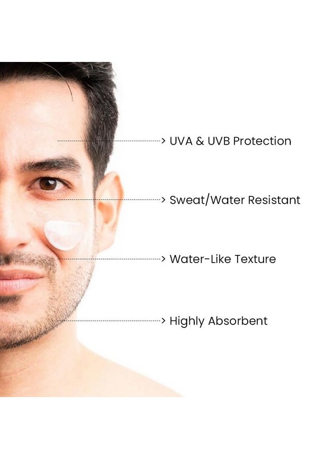 Brightening Pro Sunscreen For Men | Spf 50+ Pa++++ | Kojic Acid, Vitamin C And Diacnemide™ | Reduces Dullness & Fades Dark Spots | Zero White Cast | Non-Sticky & Highly Absorbant | 50Ml
