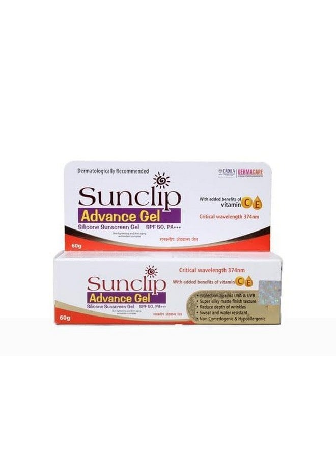 Sunclip Advanced Spf 50 Sunscreen Silicon Gel - 60Gm