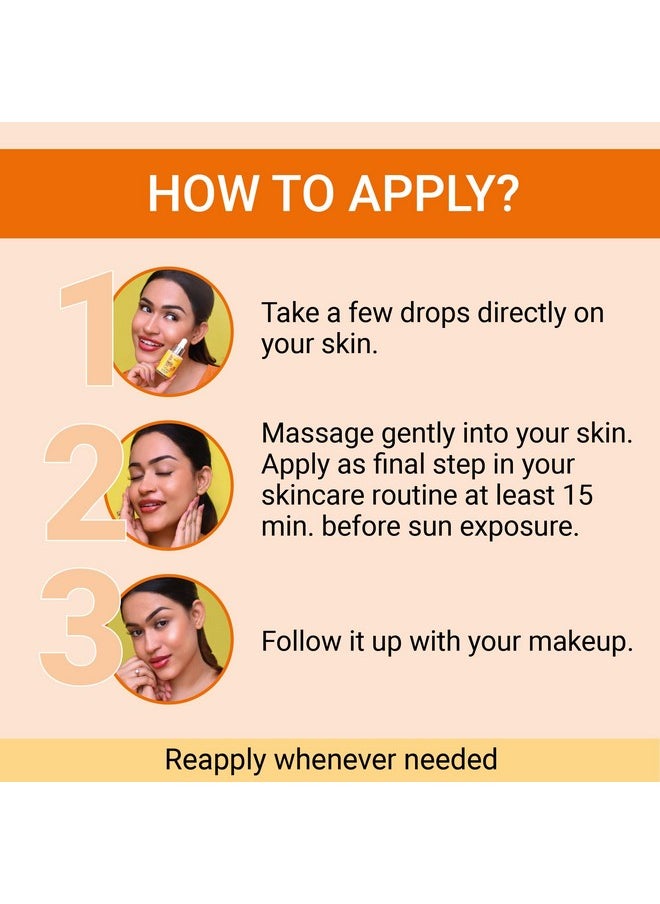 Bright Glow Tinted Sunscreen Serum For All Skin Types Spf 60 Pa++++ With Hyaluronic Acid & Vitamin C, 30Ml | Broad Spectrum- Uva & Uvb Protection | For Glowing & Sun-Safe Skin | No White Cast