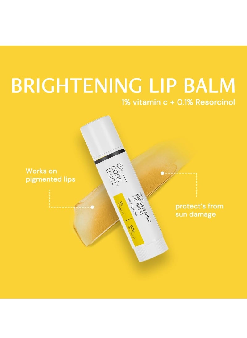 Deconstruct Glow Guard Duo | Brightening Lip Balm (4g) + Gel Sunscreen (50 g) | Lip Balm- For Dark, Pigmented, Dry, Flaky Lips | Brightens Pigmented Lips | Gel Sunscreen- SPF 50+ Gel based sunscreen for all skin types | Pack of 2