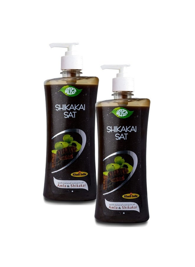 Ayurvedic Herbal Shikakai Shampoo Enriched With Natural Extract Of Amla & Shikakai For Hair Fall Control, Dandruff Control, Head Lice Treatment, Hair Nourishment, 500Ml Each, Pack Of 2