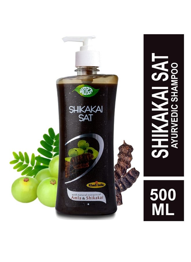 Ayurvedic Herbal Shikakai Shampoo Enriched With Natural Extract Of Amla & Shikakai For Hair Fall Control, Dandruff Control, Head Lice Treatment, Hair Nourishment, 500Ml Each, Pack Of 2