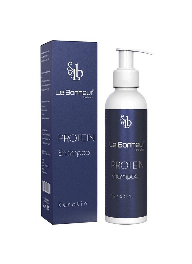 Le Bonheur Keratin Protein Hair Shampoo | Frizzy Control, Salon Quality, Smoothing Treatment, Long Lasting, Keratin Treatment | Safe For Colour Treated Hair | Boost Softness, Strength & Shine | 200Ml