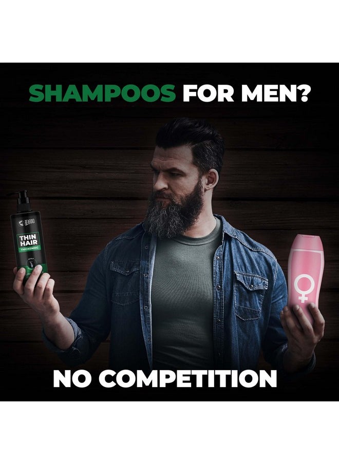 Thin Hair Thickening Sulphate Free Shampoo, 200 Ml | Keratin Shampoo For Men | Sulphate And Paraben Free Shampoo | Biotin & Saw Palmetto For Strong & Thick Hair