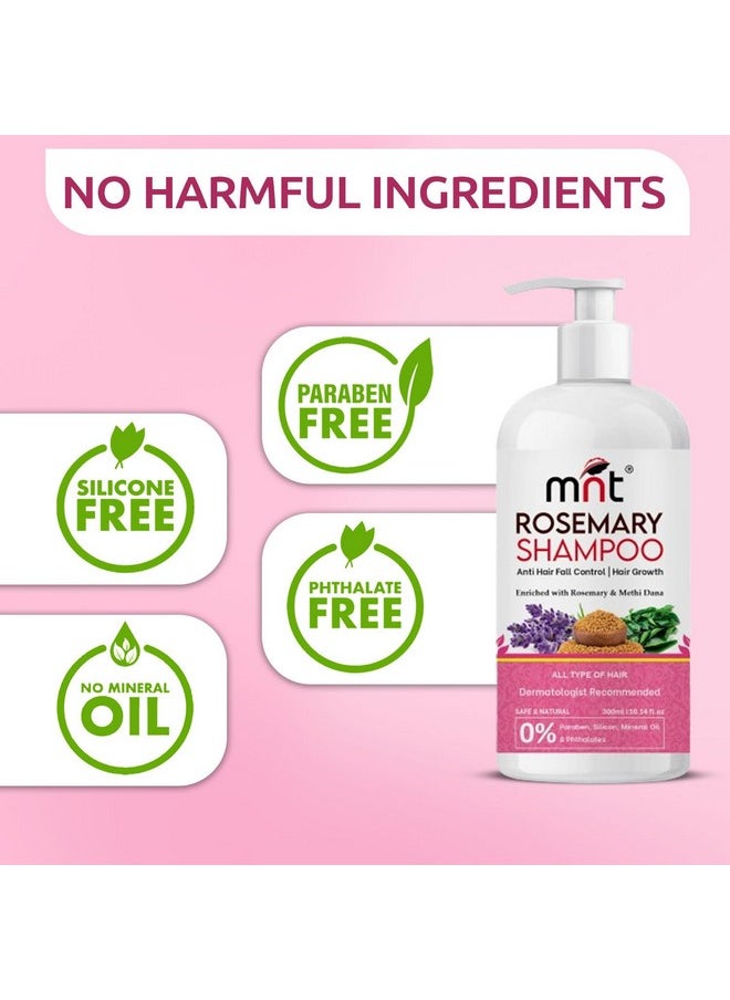 Rosemary Shampoo With Methi Dana & Rosemary For Hair Fall Control & Hair Growth | Rosemary Shampoo For Hair Growth, Reduced Hair Fall & Dandruff Control | Shampoo For Men & Women | 300 Ml