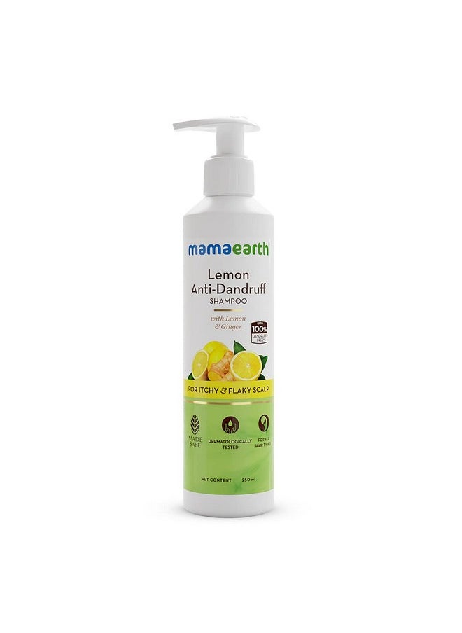 Lemon Anti-Dandruff Shampoo With Lemon & Ginger For Itchy & Flaky Scalp - 250 Ml