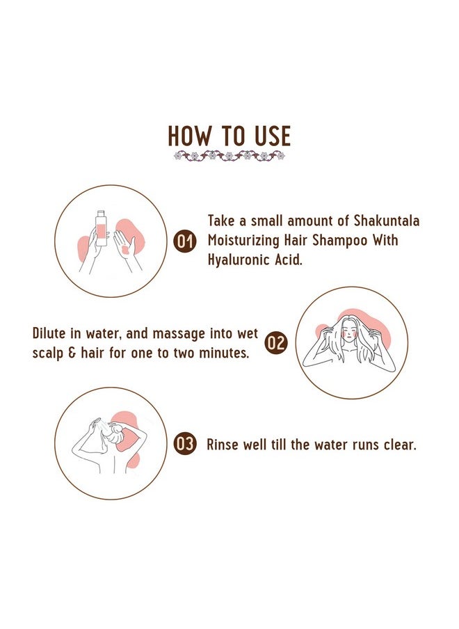 Shakuntala Moisturizing Hair Shampoo With Hyaluronic Acid | 24 Hrs Deep Hydration & Nourishment, Repairs Dry & Damaged Hair | For Men & Women | 200 Ml