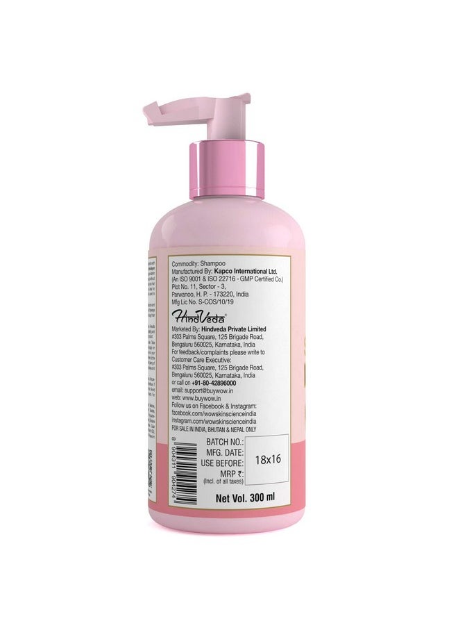 Himalayan Rose Shampoo With Rose Hydrosol, Coconut Oil, Almond Oil & Argan Oil - For Volumnising Hair, Anti Smelly Scalp - No Parabens, Sulphate, Silicones, Color & Peg - 300Ml