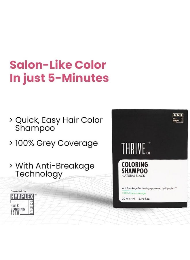 Coloring Shampoo With Hyaplex™ | Natural Black | Easy Application | Rich, Shiny Color | At-Home Hair Coloring Solution | 80 Gm