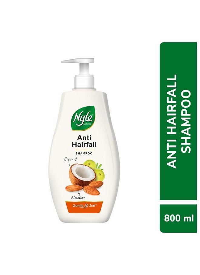 Naturals Anti-Hairfall Shampoo | For Hairfall Control | With Coconut Milk, Badam And Amla |Gentle & Soft Shampoo For Men & Women |800Ml