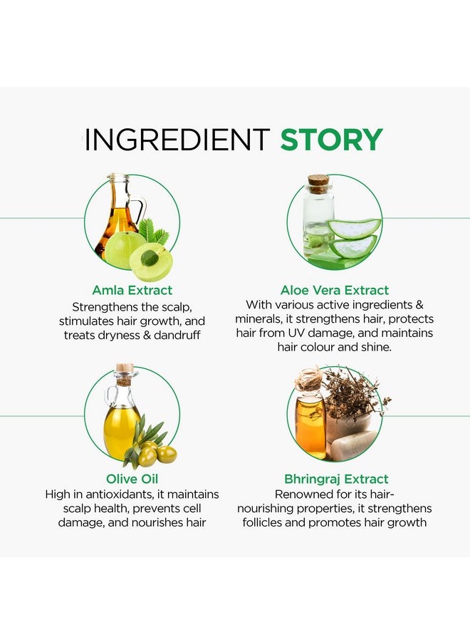 Herbals Amlacare Hairfall Control Shampoo For All Hair Types | Controls Hairfall With Strengthens Hair Shaft & Volume | Enriched With Aloevera & Amla Extracts 500 Ml