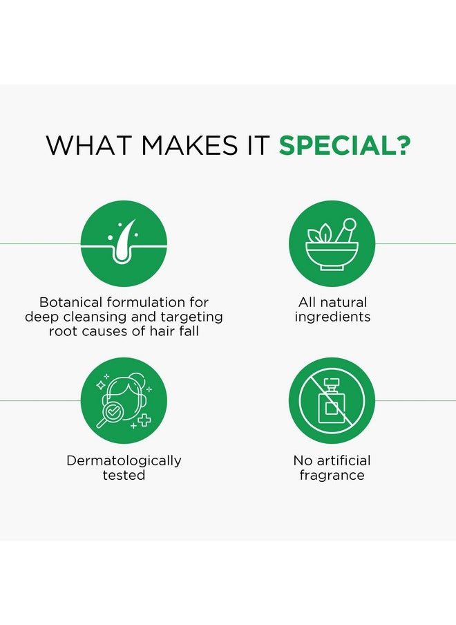 Herbals Amlacare Hairfall Control Shampoo For All Hair Types | Controls Hairfall With Strengthens Hair Shaft & Volume | Enriched With Aloevera & Amla Extracts 500 Ml