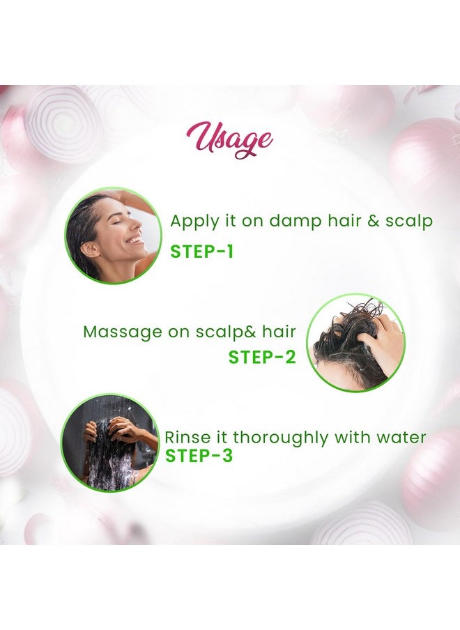 Onion Bringa Shampoo|Promotes Hair Growth & Controls Hair Fall | Onion Bhringraj Shampoo To Soothe Scalp Irritations & To Prevent Damage To Hair Follicles | 300 Ml