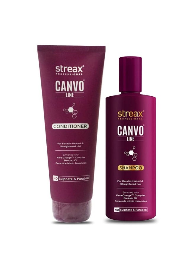 Streax® Professional Canvoline Shampoo & Conditioner Combo (300Ml | 240 Ml)