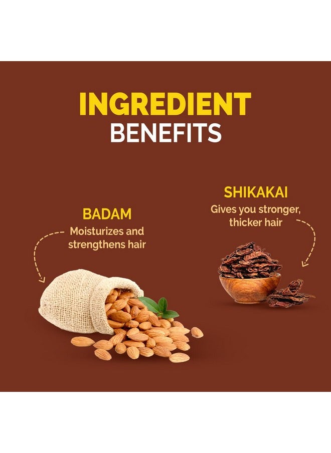 Hairfall Care Shampoo, Goodness Of Badam & Shikakai, For Strong & Healthy Hair, For Men And Women, Paraben Free, 650Ml