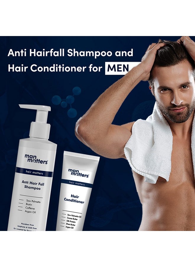 Anti Hair Fall Shampoo And Conditioner For Men|Dht Blocker|Helps In Deep Nourishment And Frizzy-Free Hair|Sls&Paraben Free|Pack Of 2|300Ml Shampoo And 90Ml Conditioner,390 Grams