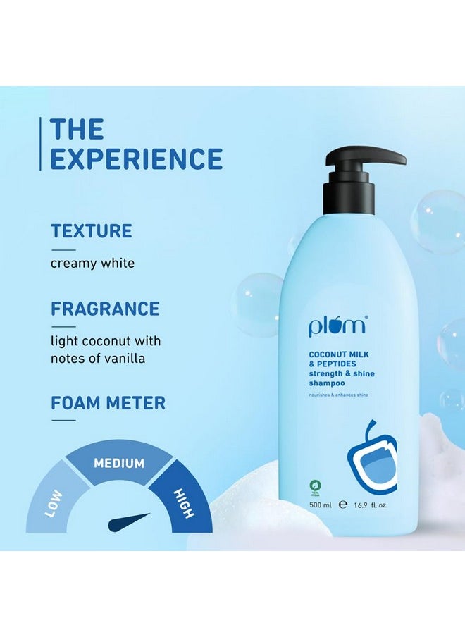 Coconut Shampoo For Dull Hair With Coconut Milk And Peptides For Soft & Silky Hair I 22X Softer Hair I Shampoo For Women And Men | 500 Ml