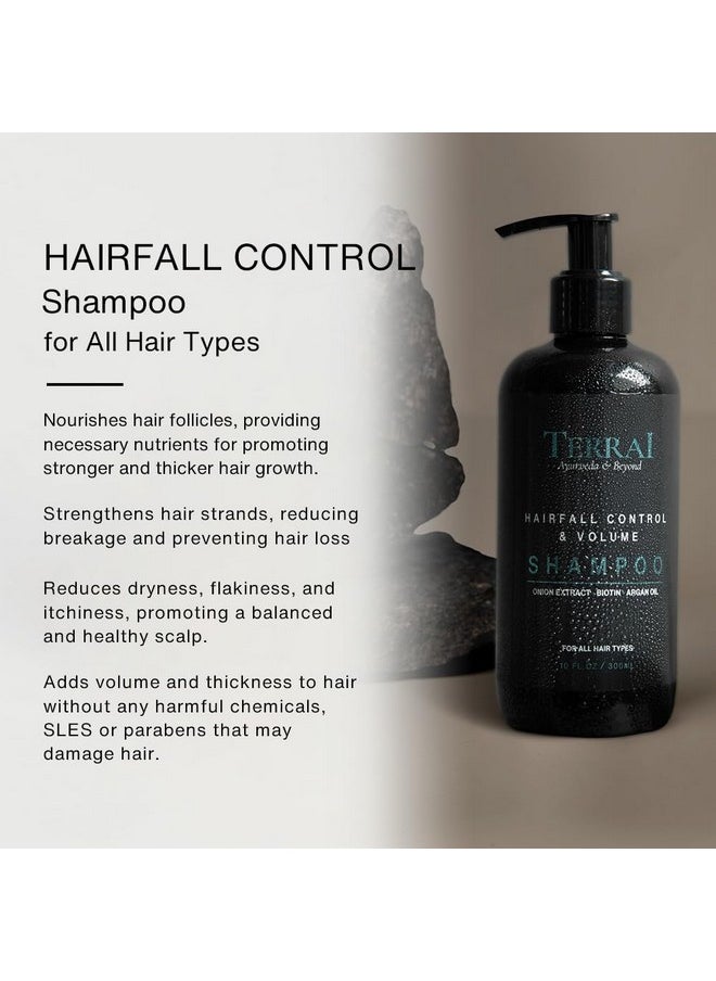 Biotin, Onion Extract & Argan Oil Hair Fall Control Shampoo For Men & Women | Promotes Hair Growth & Volume | Prevents Hairfall | Dht Blocker Shampoo | Sulfate & Paraben Free - 300 Ml