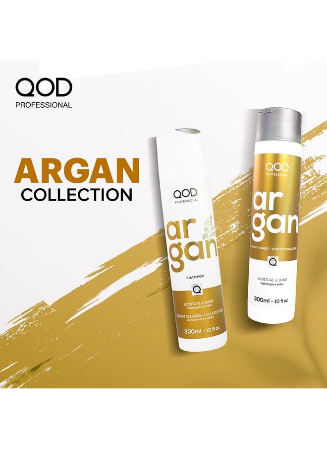 Professional Argan Shampoo & Conditioner - 300Ml (Combo Of 2) | Sulphate Free | Sodium Chloride Free