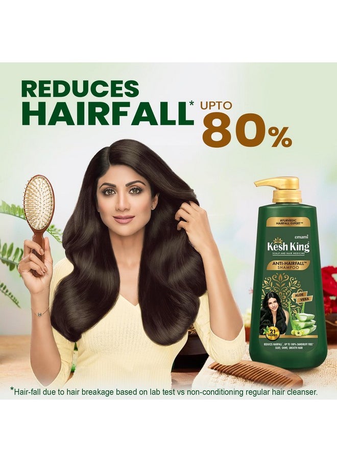 Ayurvedic Anti Hairfall Shampoo| Reduces Hairfall | 21 Natural Ingredients |No Paraben & No Silicon | With The Goodness Of Aloe Vera, Bhringraja And Amla For Silky, Shiney - 600 Ml