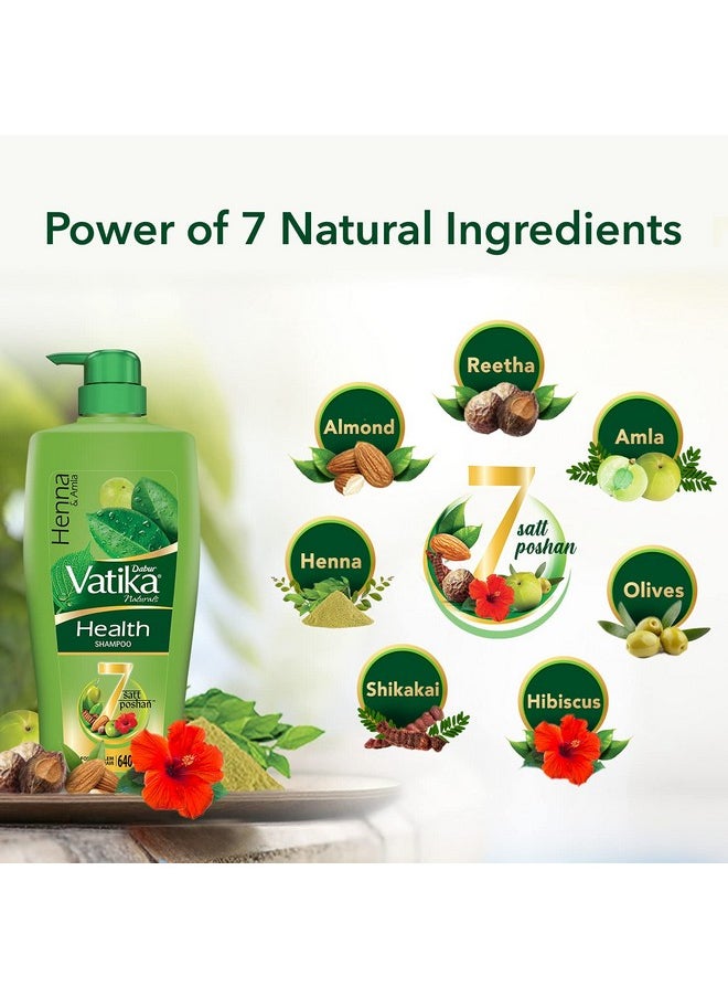 Vatika Health Shampoo, 640 Ml (Pack Of 2)