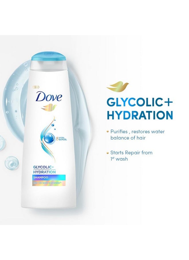 Glycolic + Hydration Shampoo 650 Ml With 5% Hydra-Glycol For Upto 100 Hours Of Hydrated, Fluid Hair.