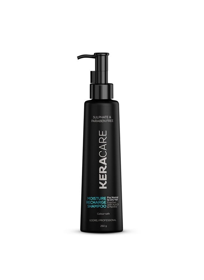 Keracare Moisture Recharge Shampoo For Shiny Hair (250Ml) | Provide A Cooling Sensation | Enriched With Acai Oil & Menthol