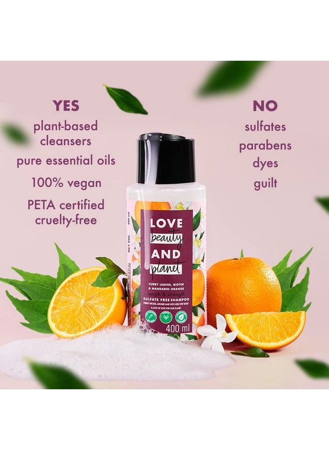 Curry Leaves|| Biotin & Mandarin Paraben & Sulfate Free Shampoo For Long & Strong Hair|| 400Ml