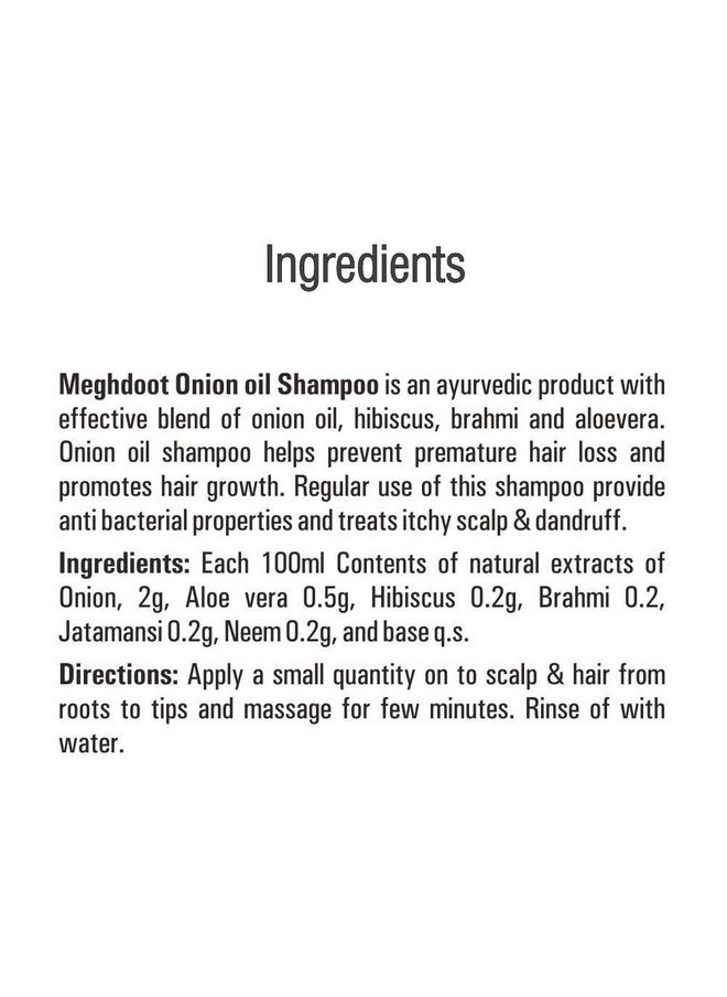 Onion Oil Shampoo Enriched With Extract Of Onion & Hibicus For Dandruff & Premature Hair Loss, 210Ml, Pack Of 1