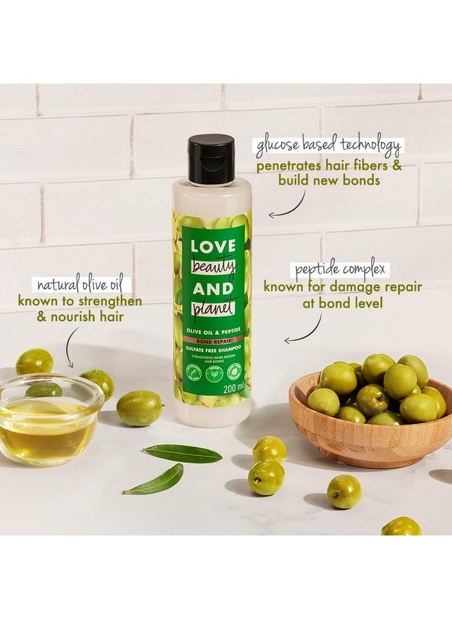 Olive Oil & Peptide Bond Repair Shampoo | No Sulfates, No Paraben 400Ml