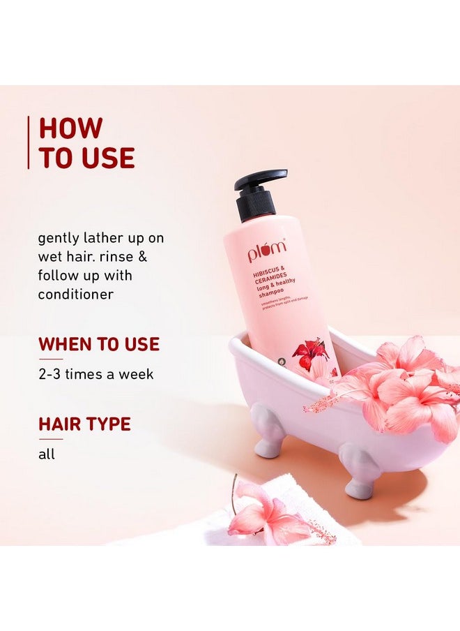 Hibiscus & Ceramides Shampoo | For Silky, Smooth, Long Hair & Split End Repair | Shampoo For Women And Men | 250Ml