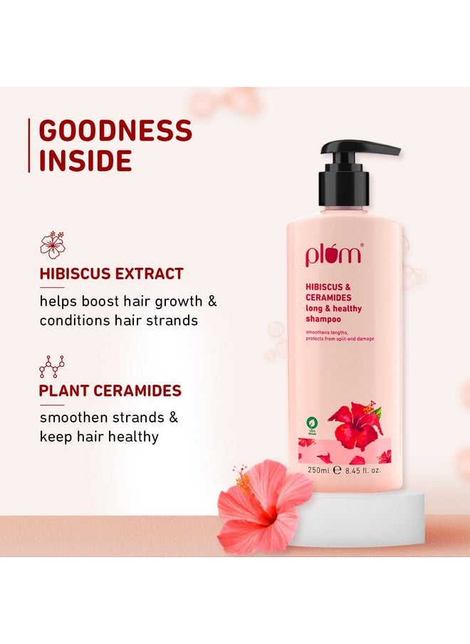 Hibiscus & Ceramides Shampoo | For Silky, Smooth, Long Hair & Split End Repair | Shampoo For Women And Men | 250Ml